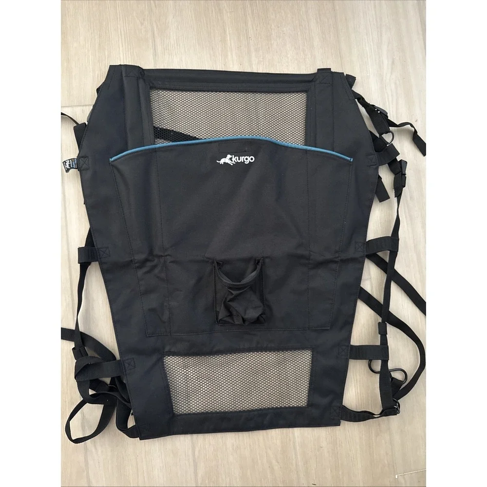 KURGO Backseat Dog Barrier for CAR Truck Pet Safety Travel w/Cupholder‎ Black